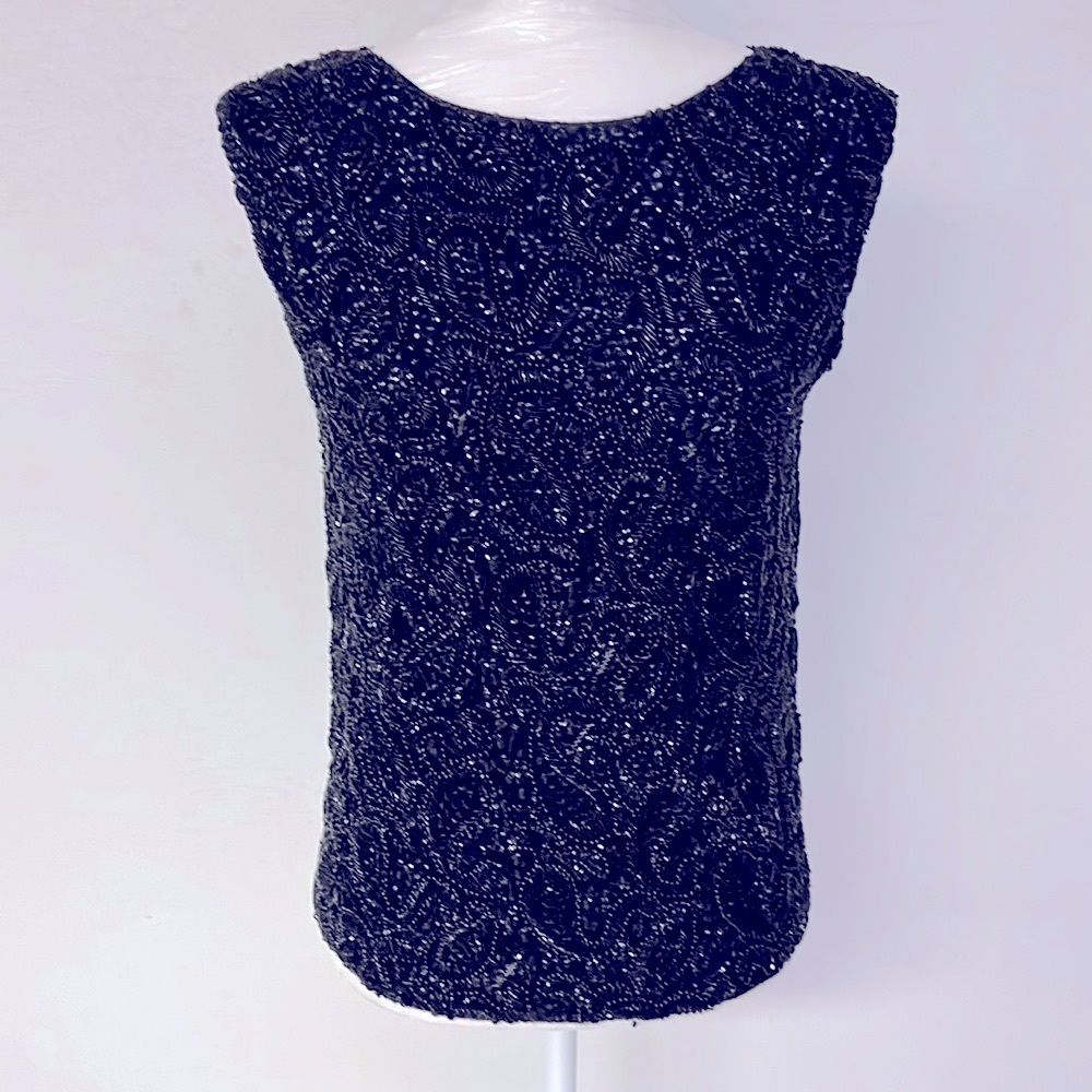 VINTAGE HAND BEADED SHELL